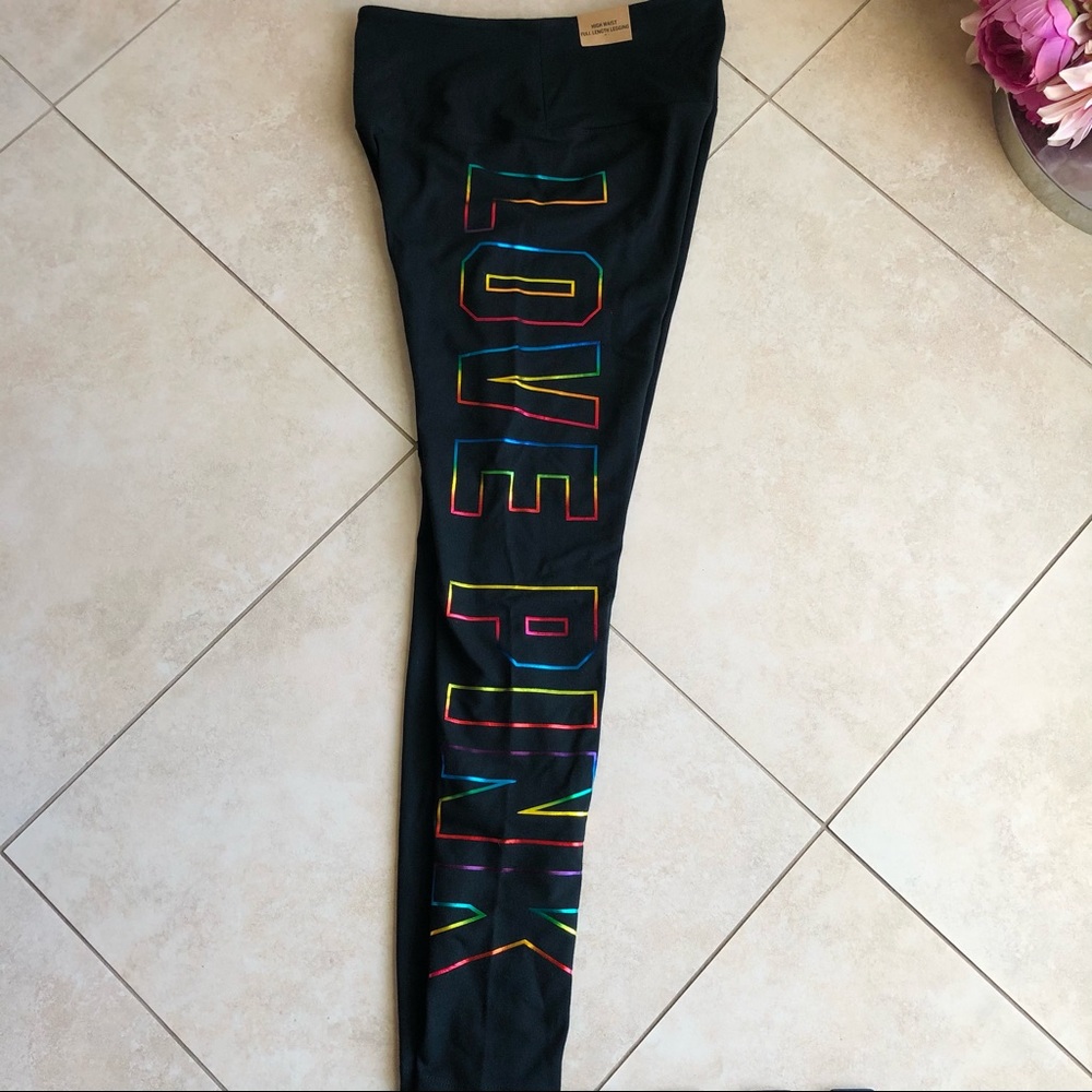 *RARE* VS PINK Rainbow Hoodie & Legging SET S/M - Picture 11 of 16